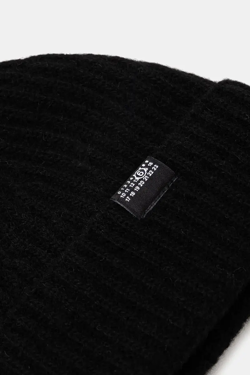 cappello con lana Nero miniatura 3