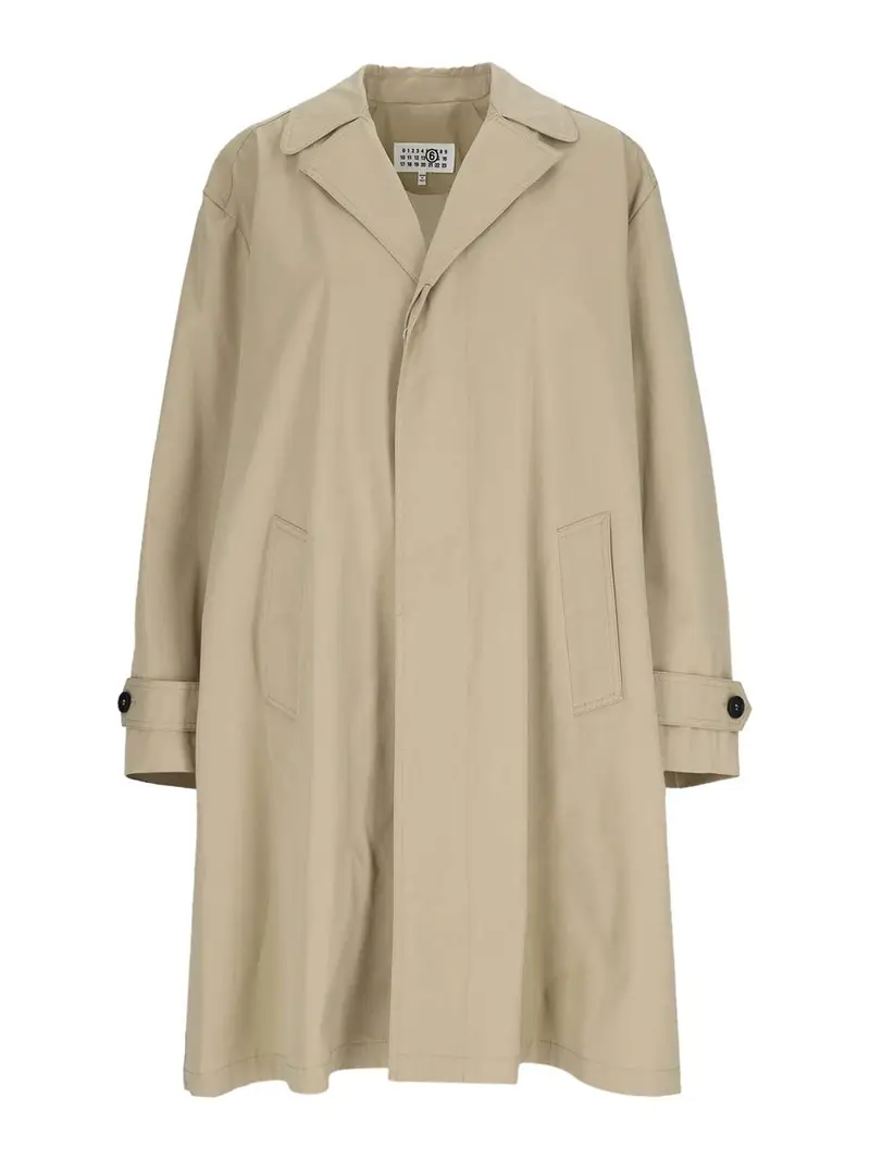 Cappotto Monopetto Beige