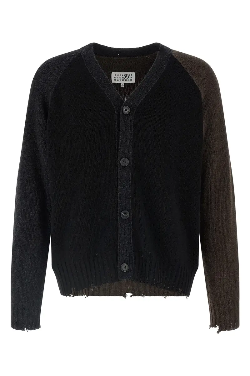 Cardigan Bicolore Toppa Suede Multi