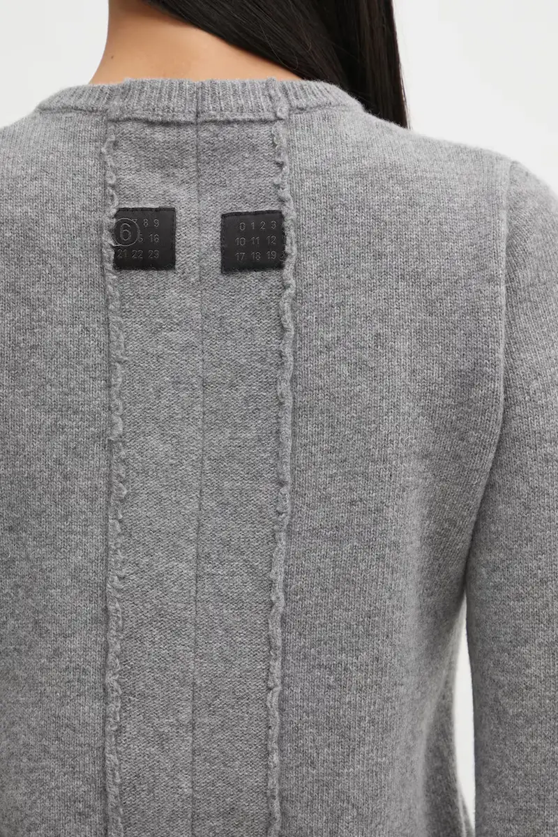 cardigan con lana colore grigio S62HP0036.M13187.854 miniatura 4