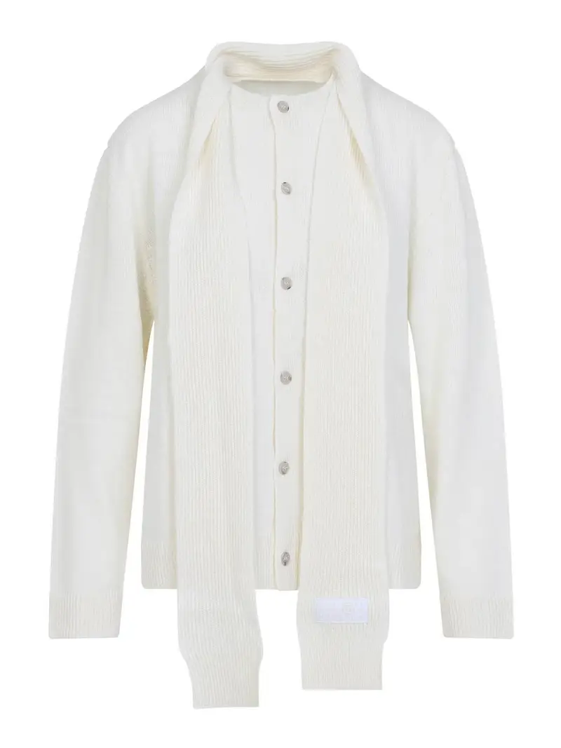 MM6 MAISON MARGIELA Cardigan Crema 4303885