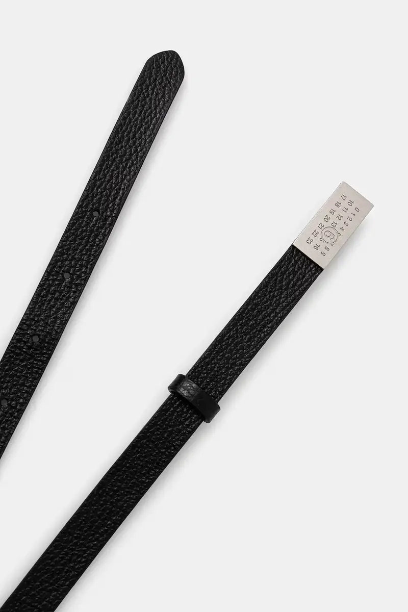 cintura in pelle Nero miniatura 2