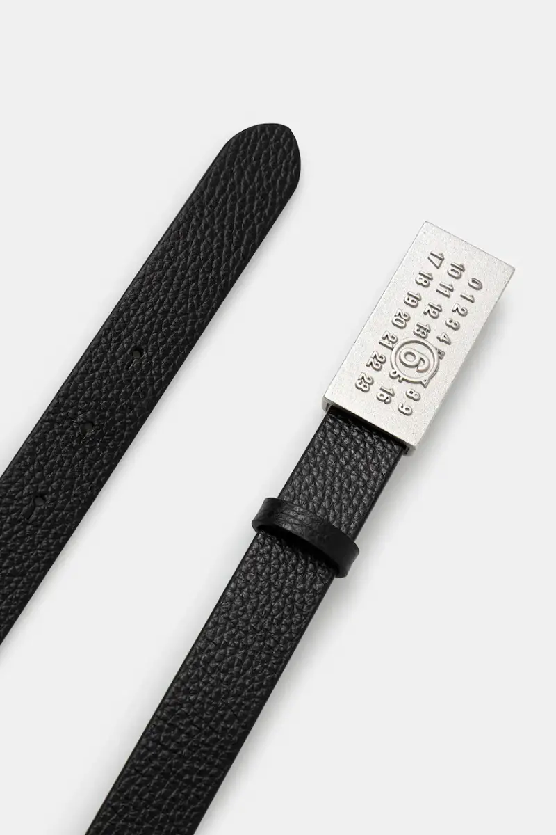 cintura in pelle Nero miniatura 2