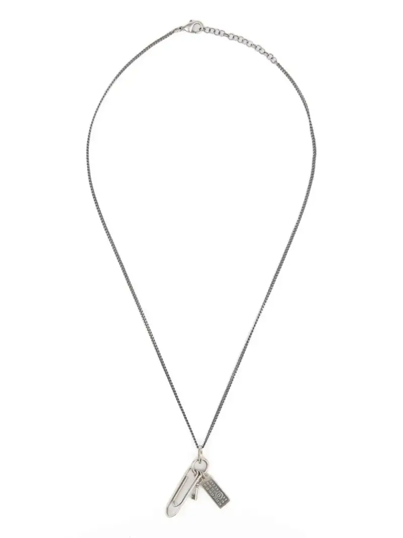 Mm6 Maison Margiela Collana argento con pendente