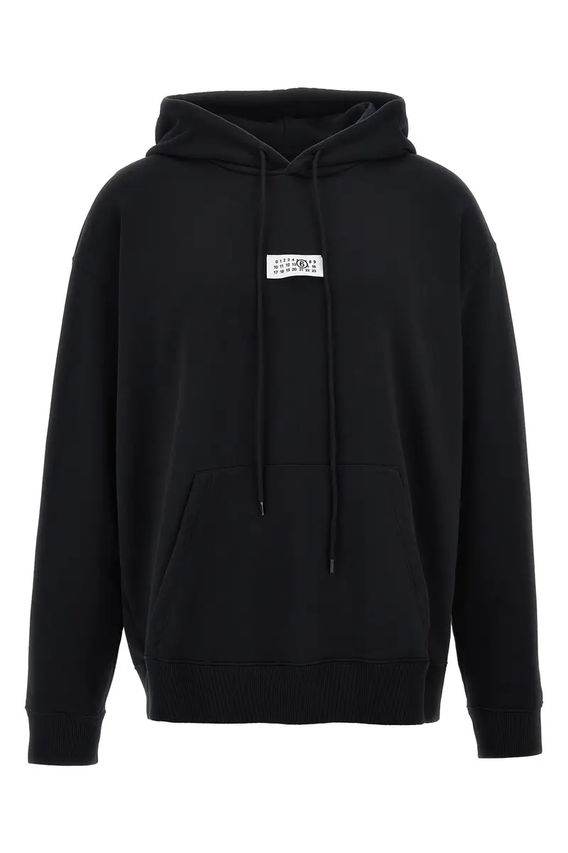 Felpa Con Cappuccio 'Numeric Signature Mm6' Nero