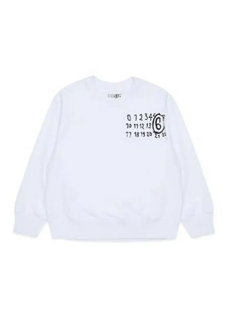 Felpa Con Logo Bianco