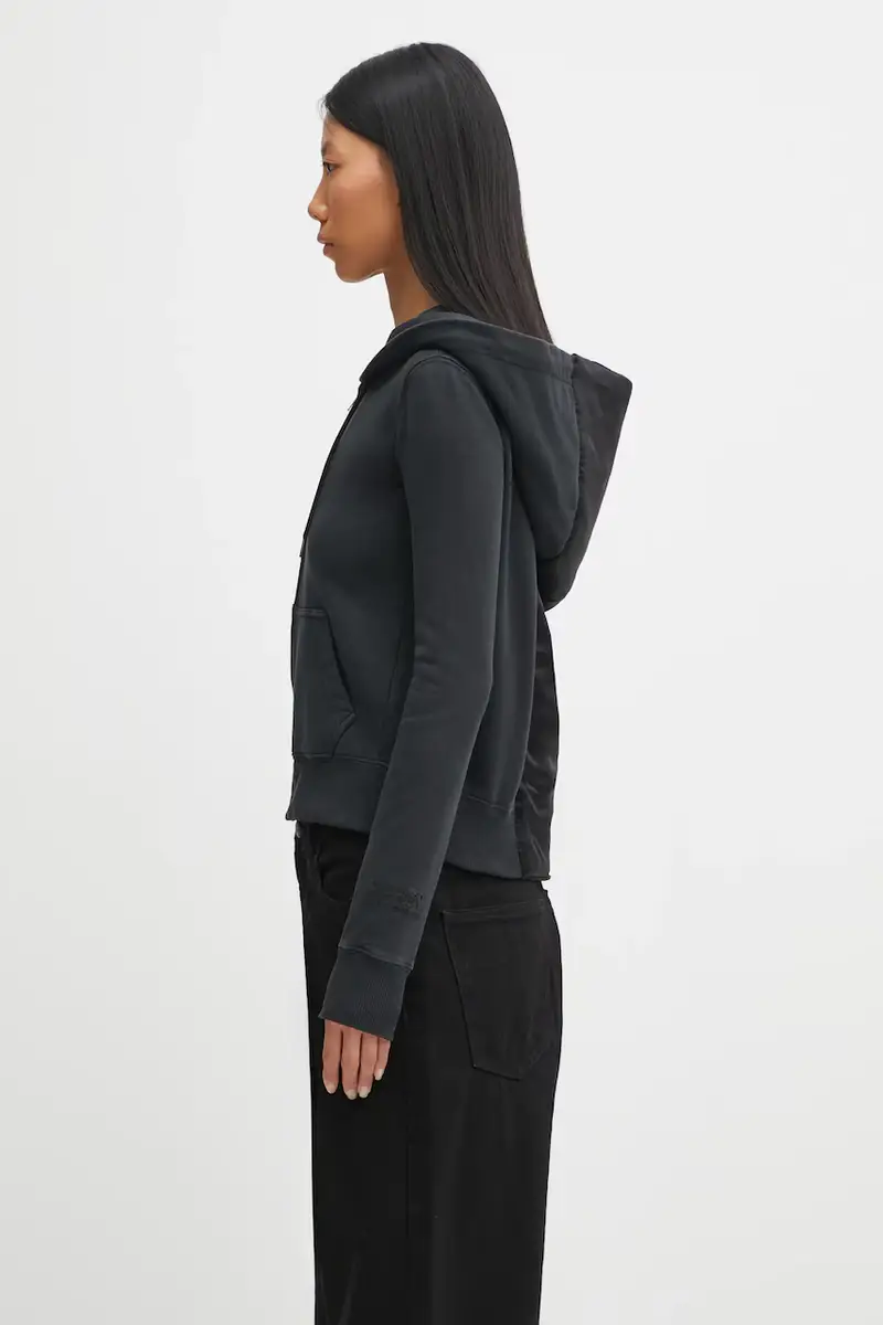 felpa donna colore nero con cappuccio S62HG0030.M25024.899 miniatura 2