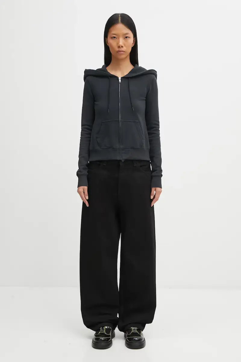 felpa donna colore nero con cappuccio S62HG0030.M25024.899 miniatura 5