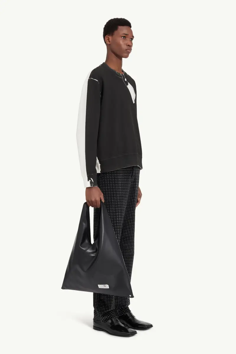 Felpa girocollo con stampa cartellino miniatura 2