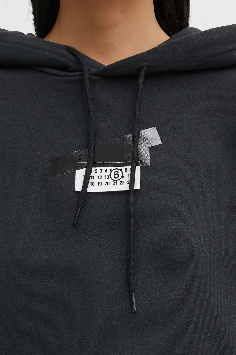 felpa in cotone donna colore nero con cappuccio S62GU0142.M25024.899 miniatura 4