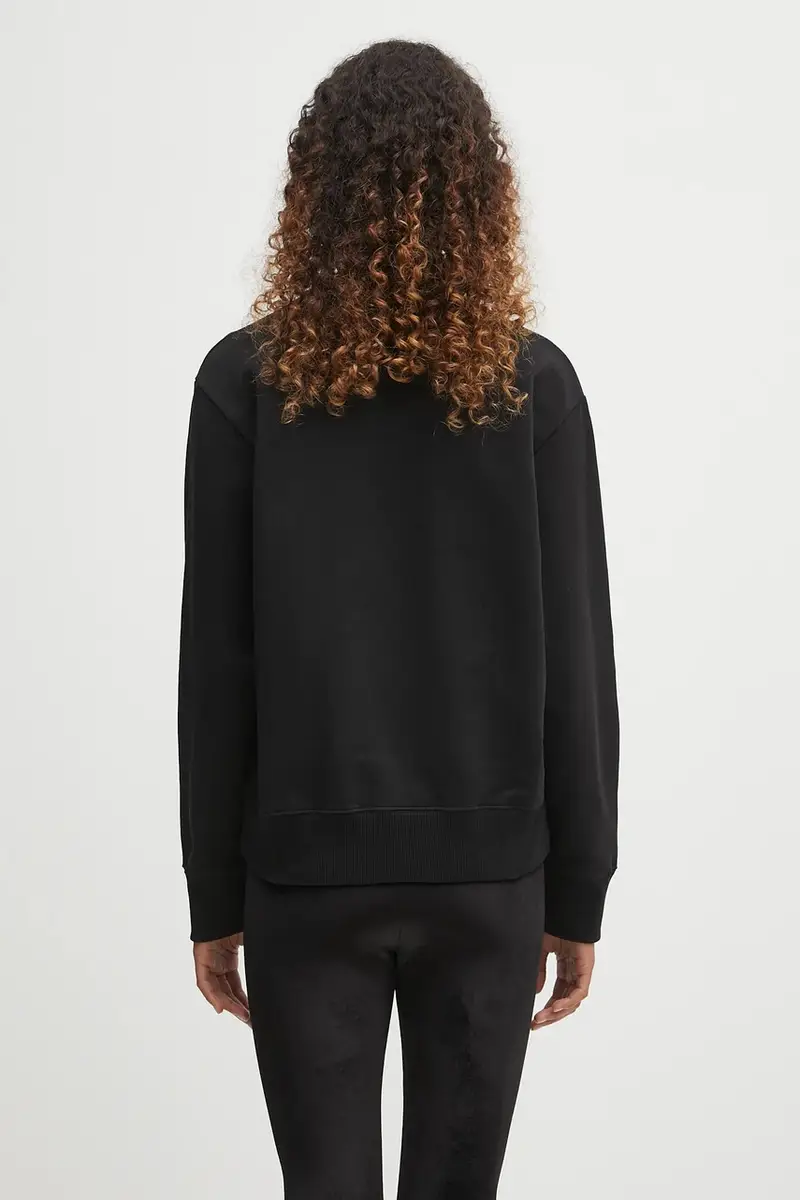 felpa in cotone donna colore nero S52GU0247.M25025.900 miniatura 3