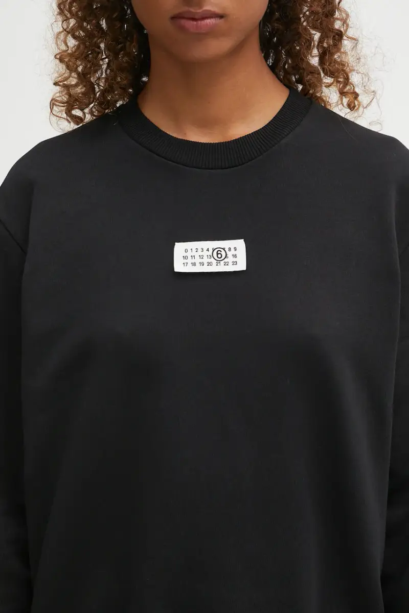 felpa in cotone donna colore nero S52GU0247.M25025.900 miniatura 4