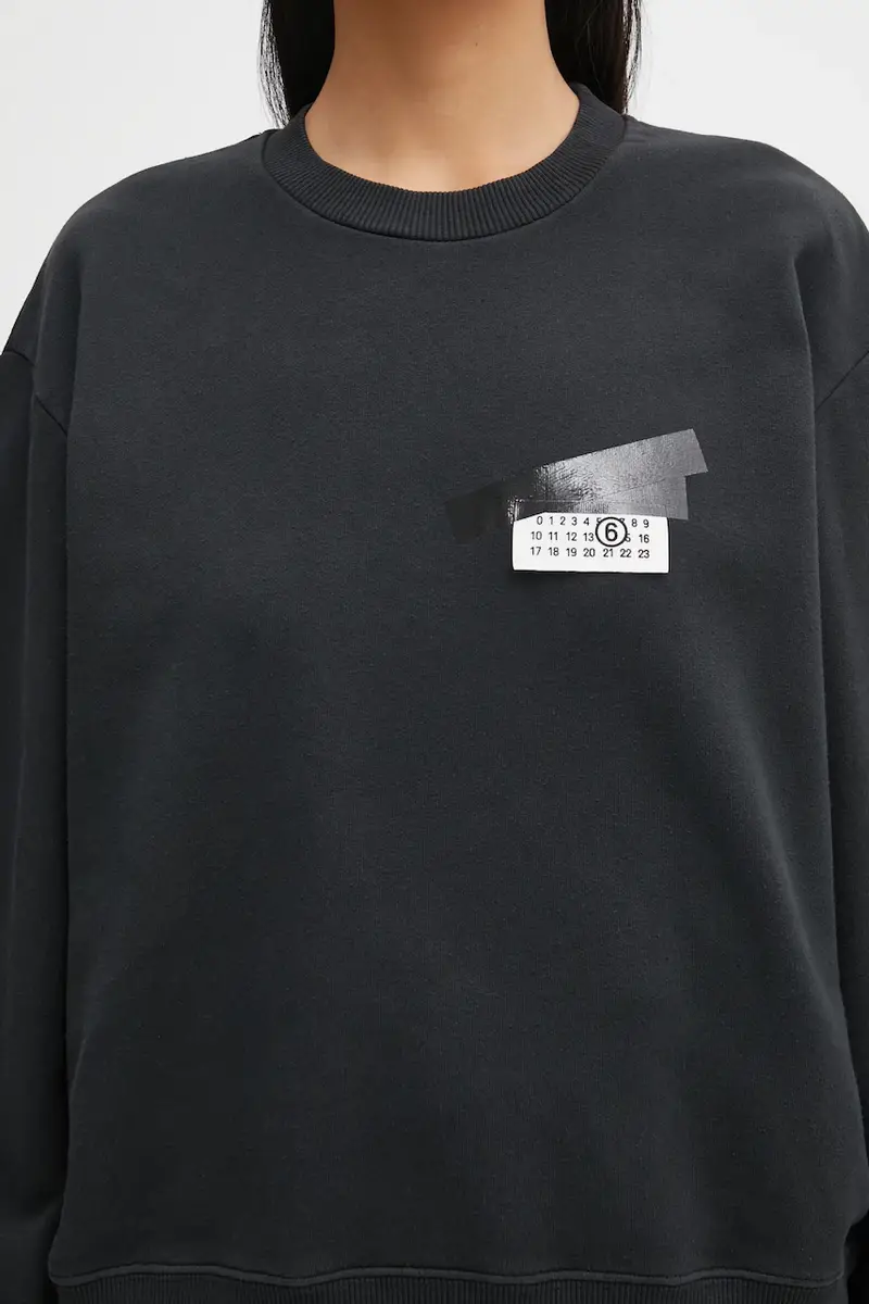 felpa in cotone donna colore nero S62GU0143.M25024.899 miniatura 4