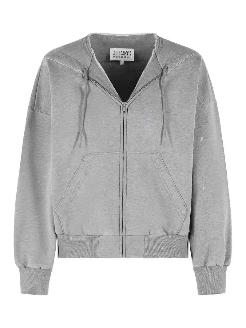 Felpa in cotone grigio