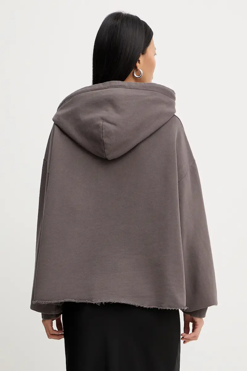 felpa in cotone Grigio miniatura 3