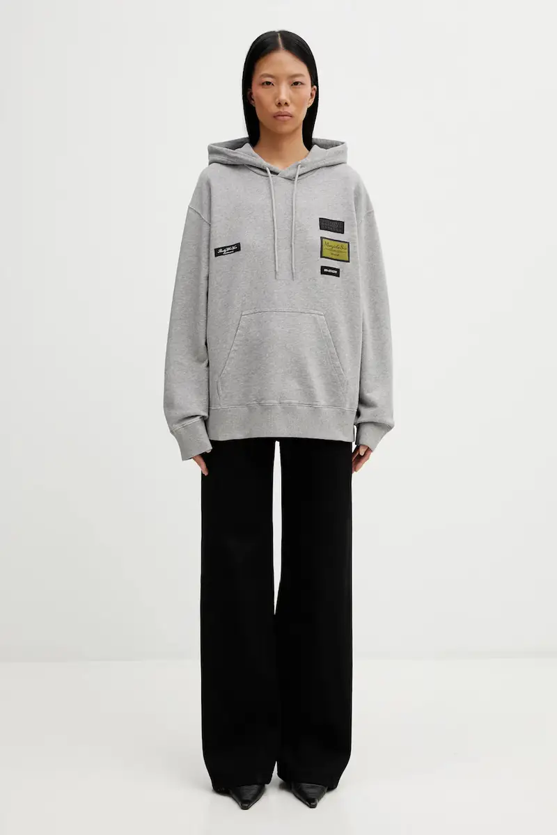 felpa in cotone Grigio miniatura 5