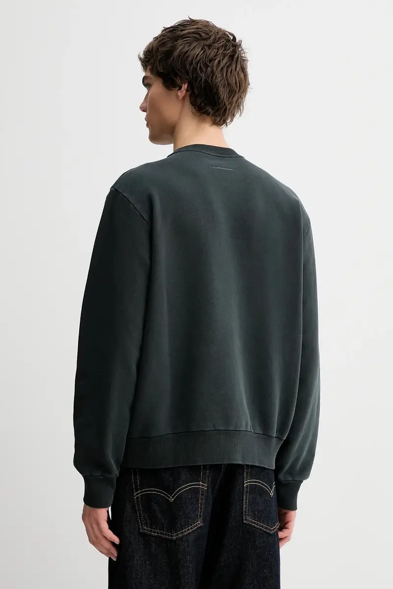 felpa in cotone Nero miniatura 3