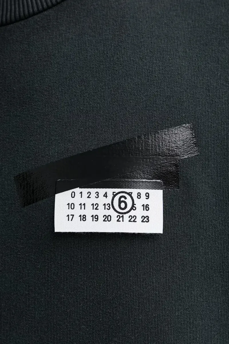 felpa in cotone Nero miniatura 5