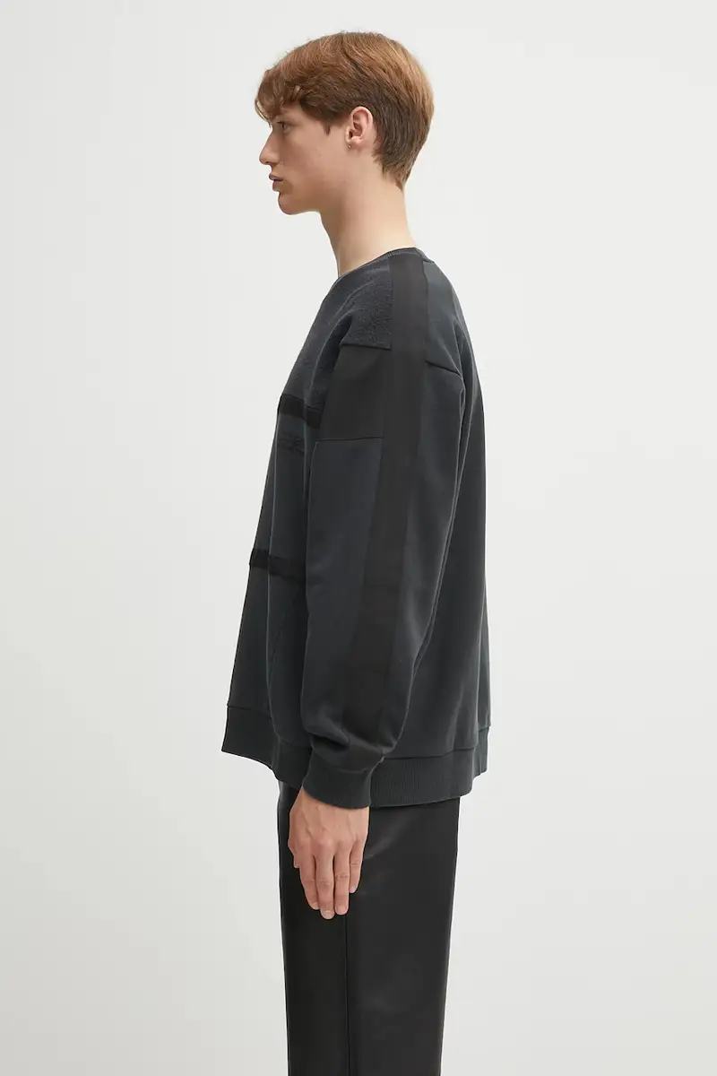 felpa in cotone Nero miniatura 2