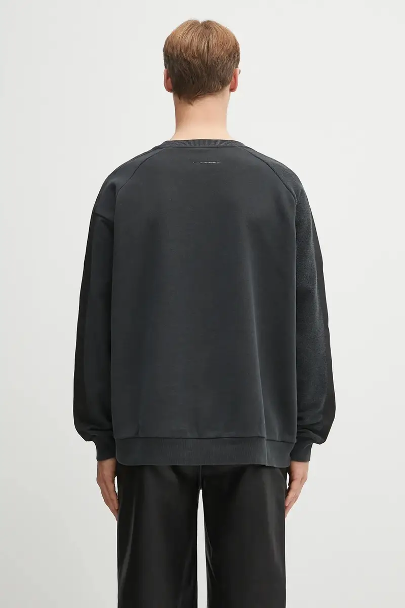 felpa in cotone Nero miniatura 3