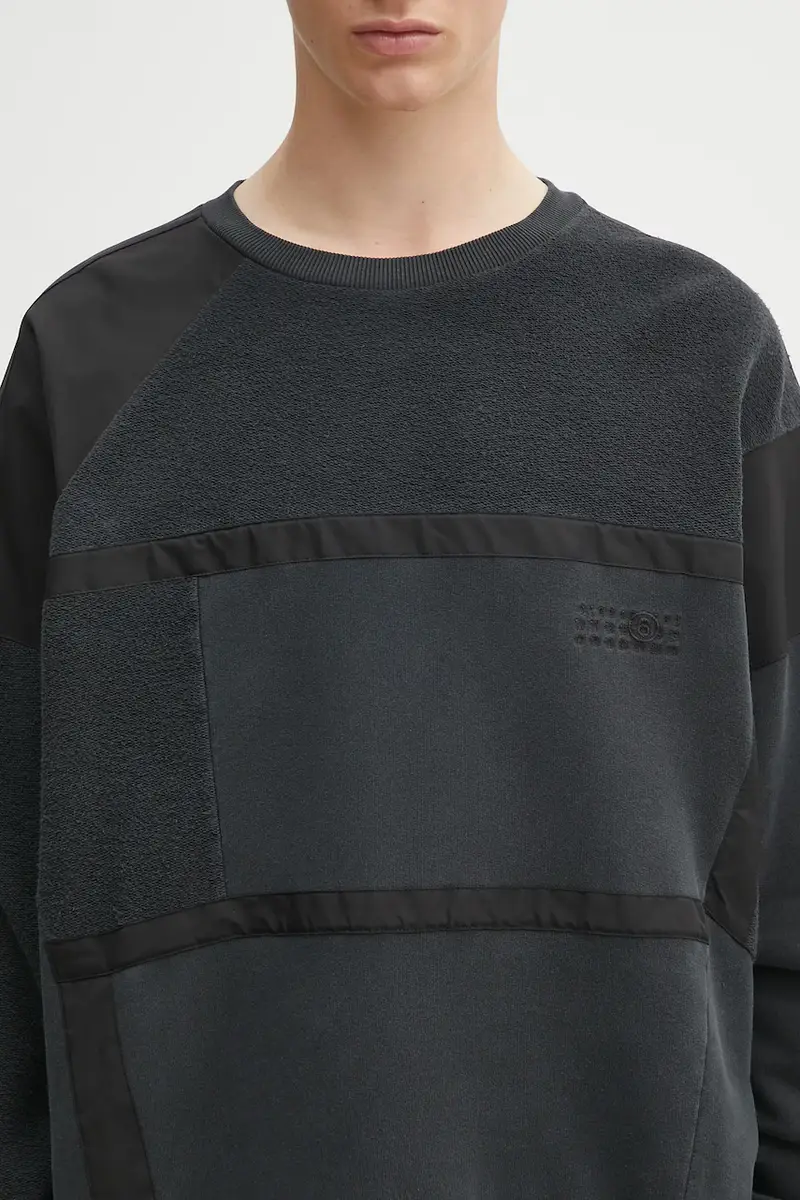 felpa in cotone Nero miniatura 4