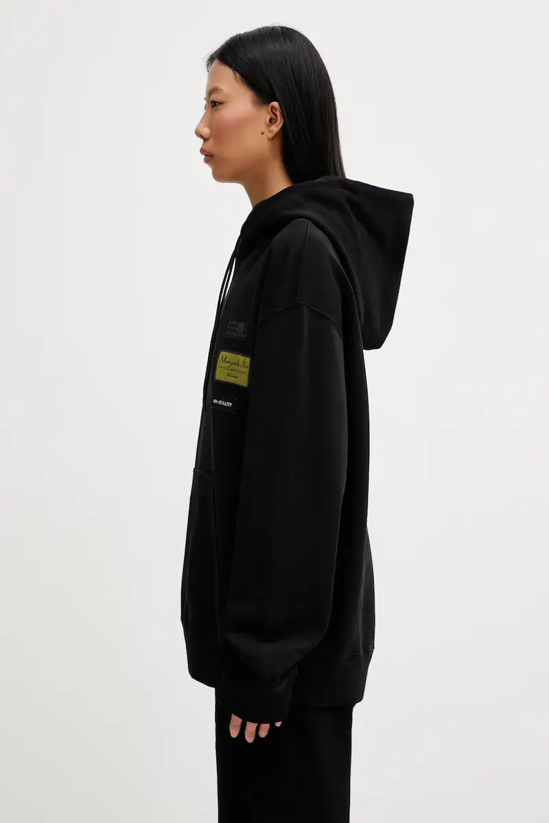 felpa in cotone Nero miniatura 2