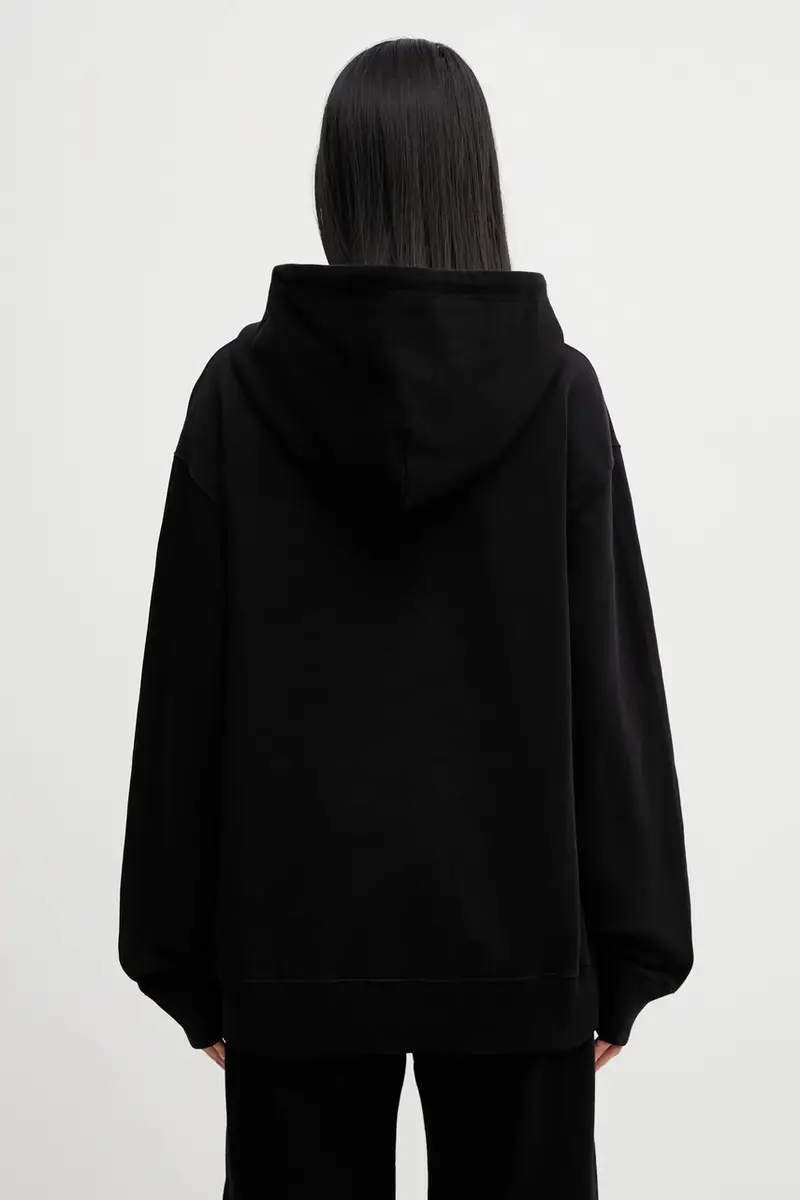 felpa in cotone Nero miniatura 3