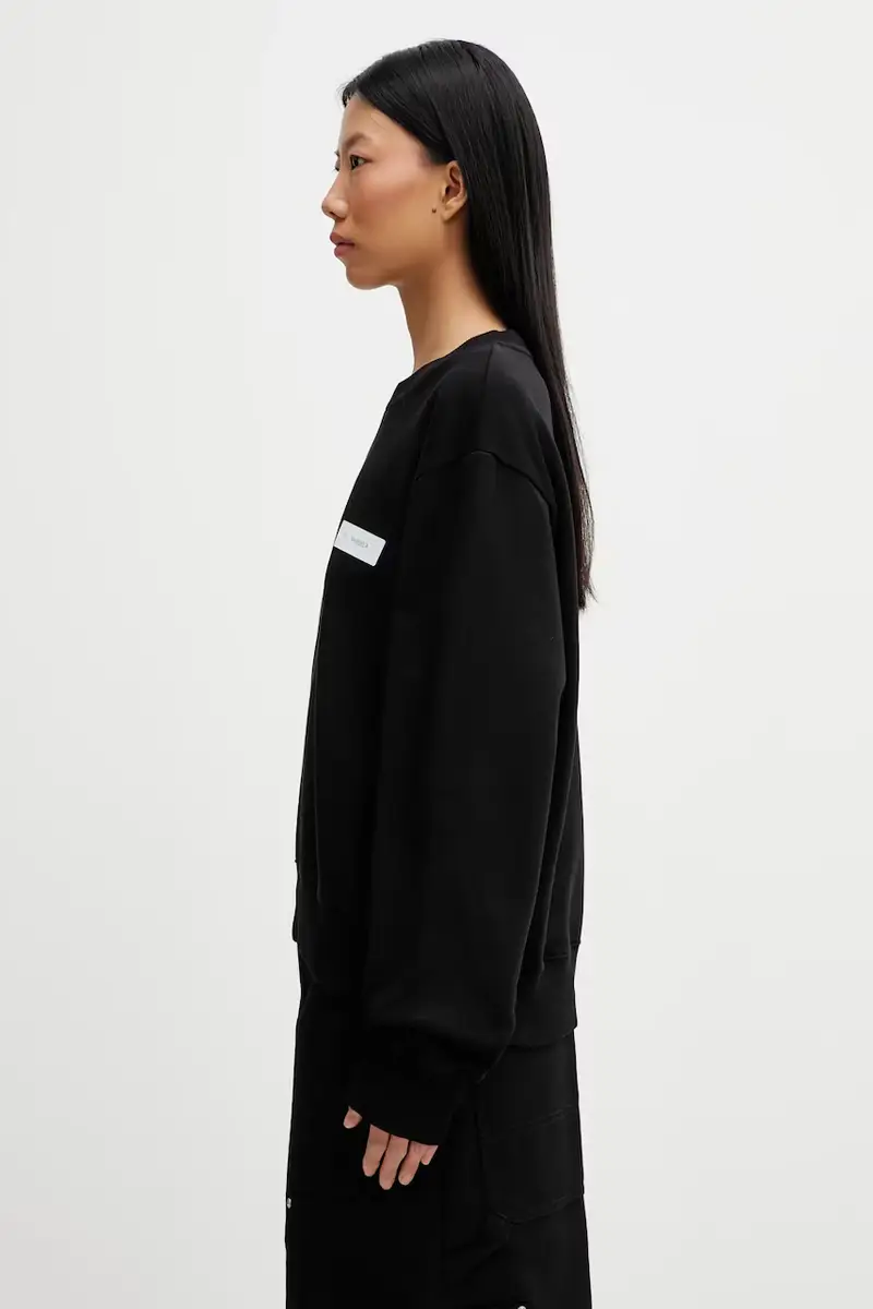 felpa in cotone Nero miniatura 2