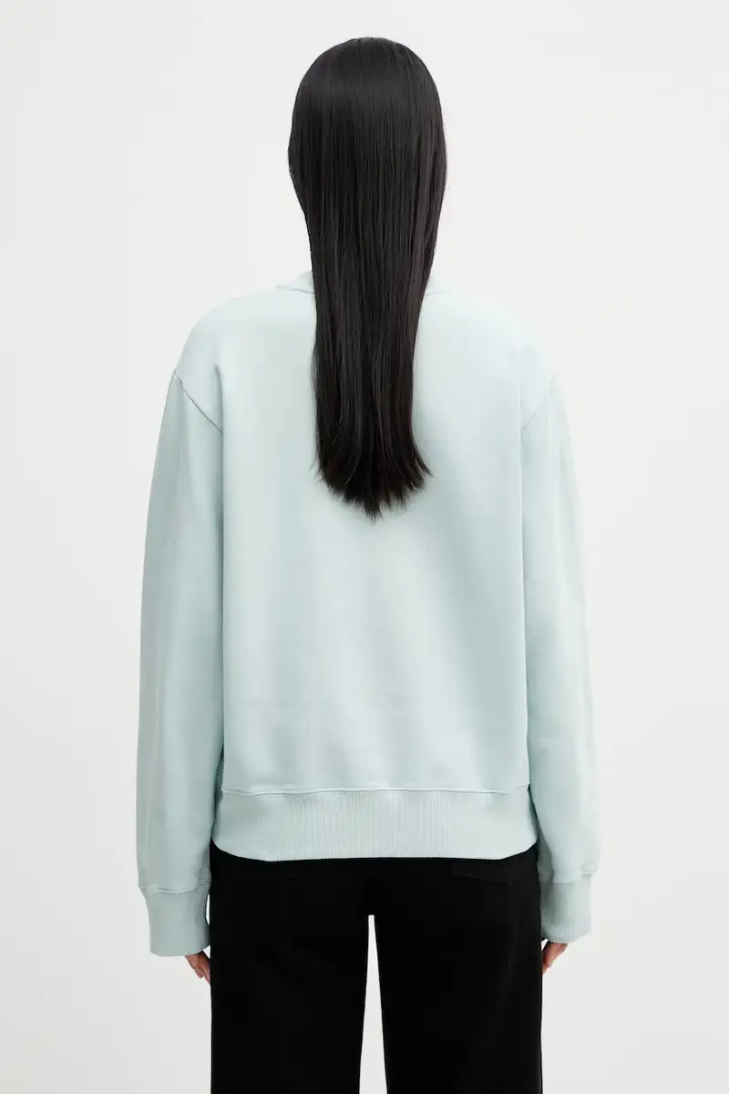 felpa in cotone Turchese miniatura 3