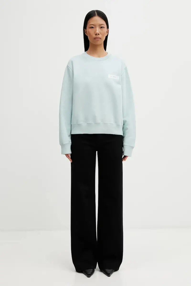 felpa in cotone Turchese miniatura 5