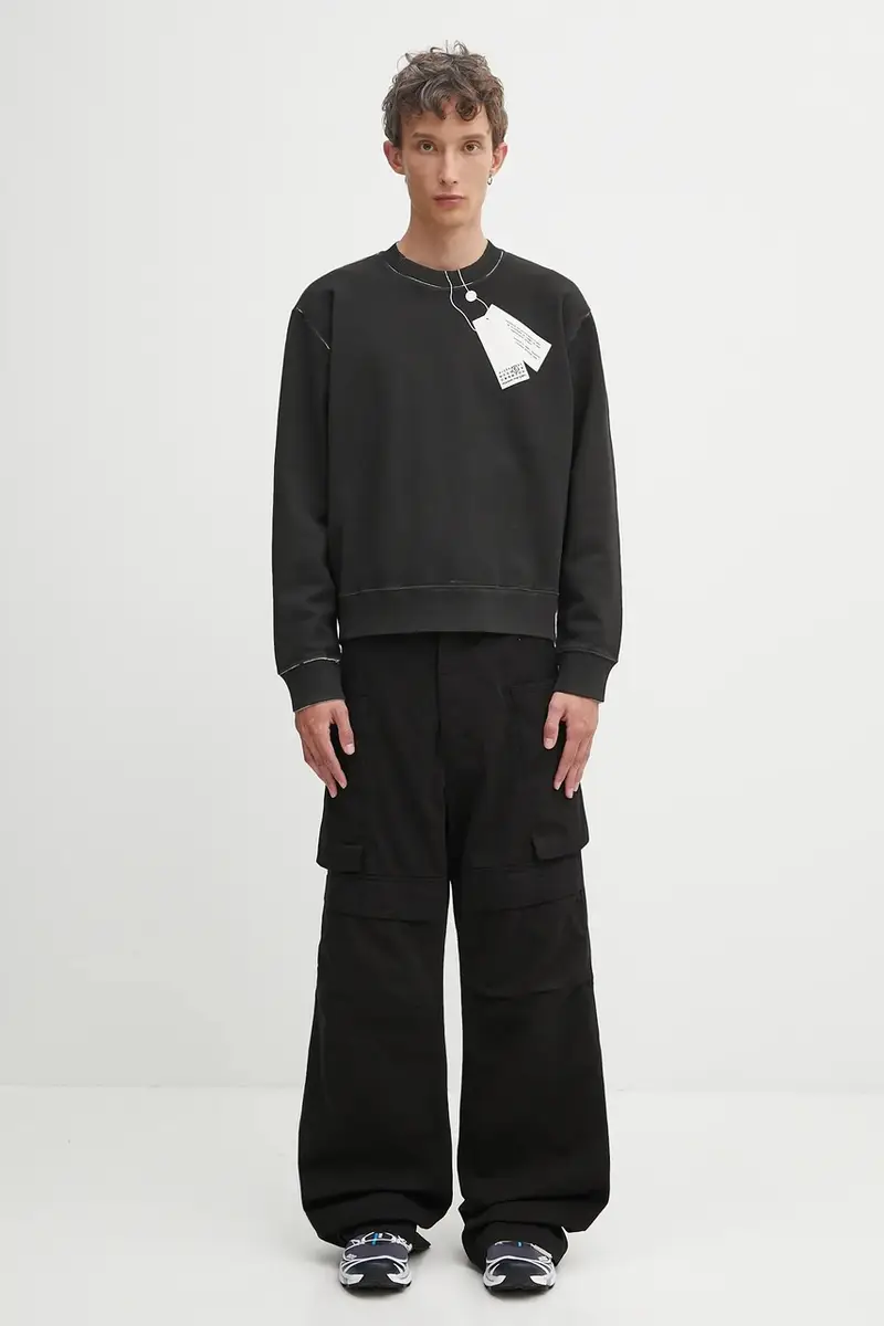 felpa in cotone uomo colore nero SH2GU0023.M25024.101 miniatura 5