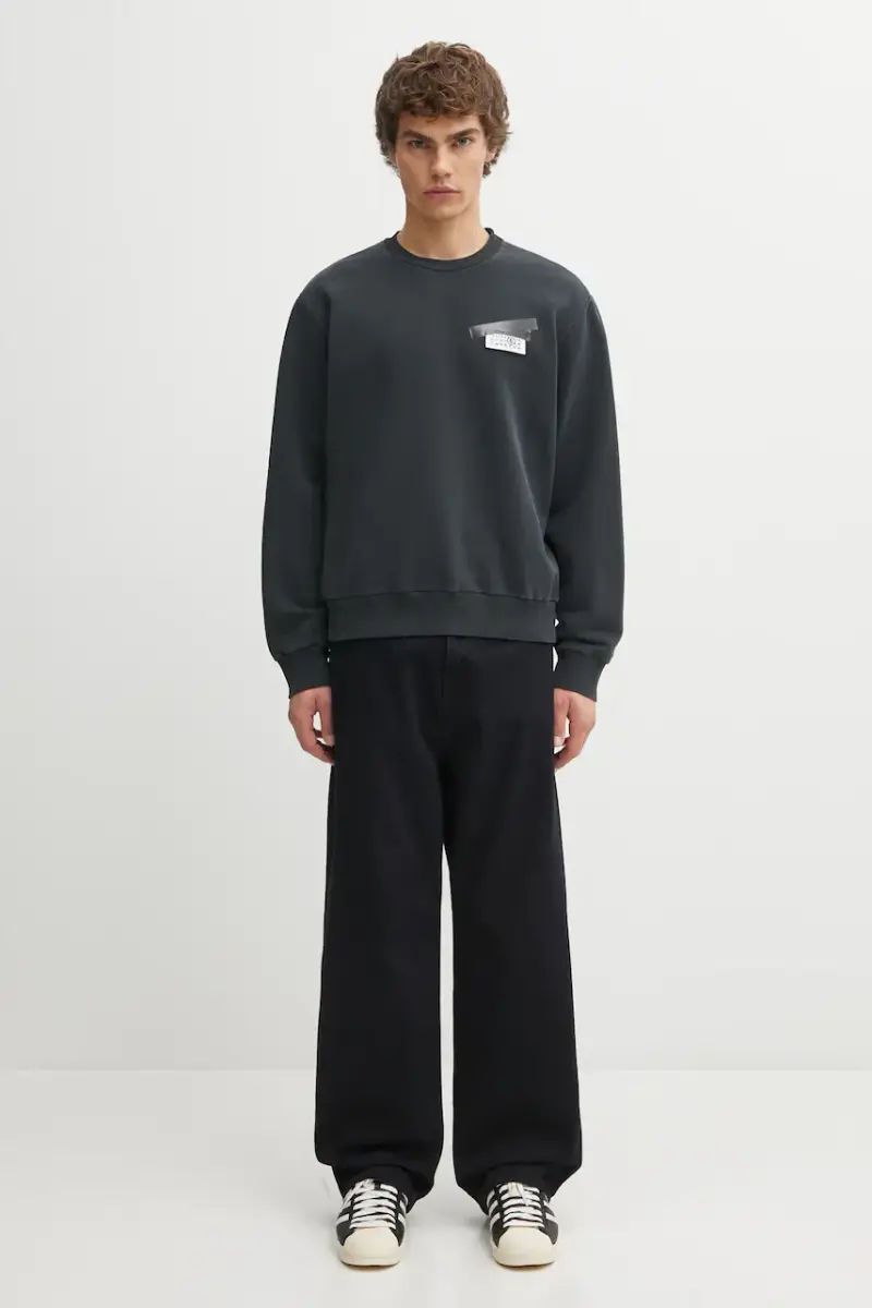 felpa in cotone uomo colore nero SH2GU0025.M25024.899 miniatura 5