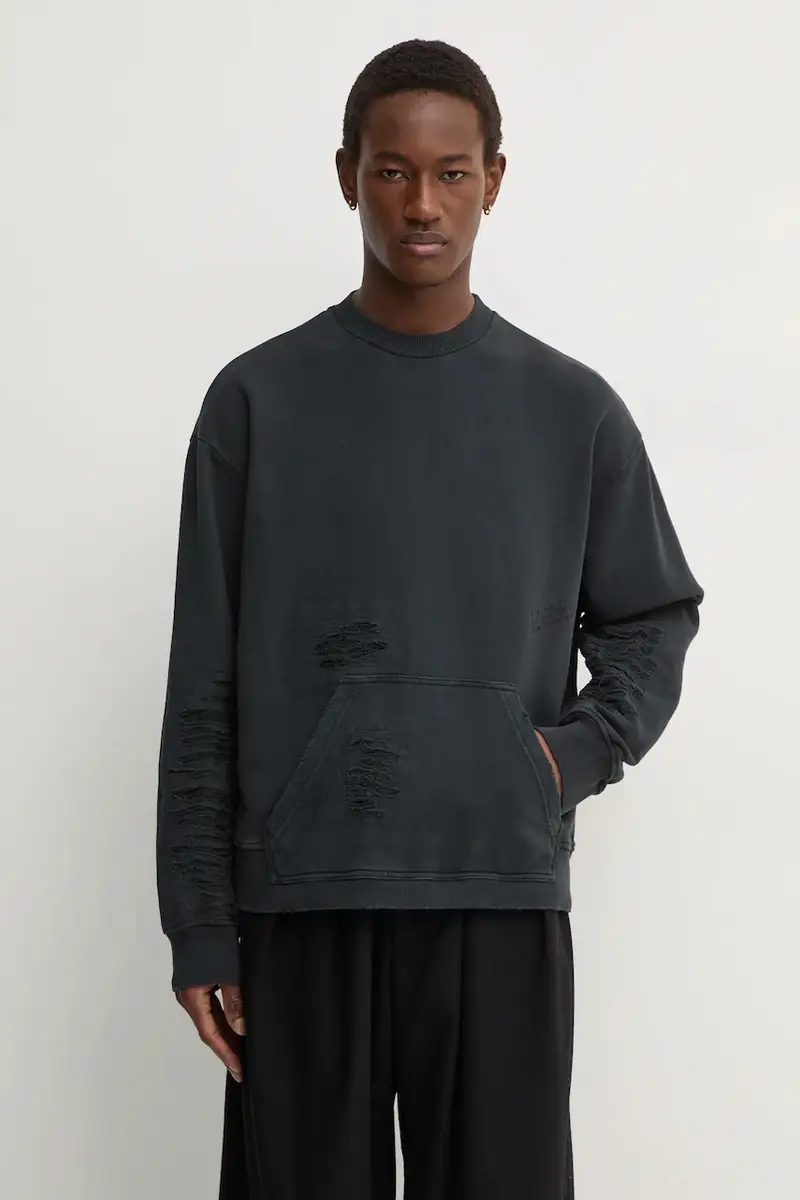 felpa in cotone uomo SH2GU0010.M25004 Nero