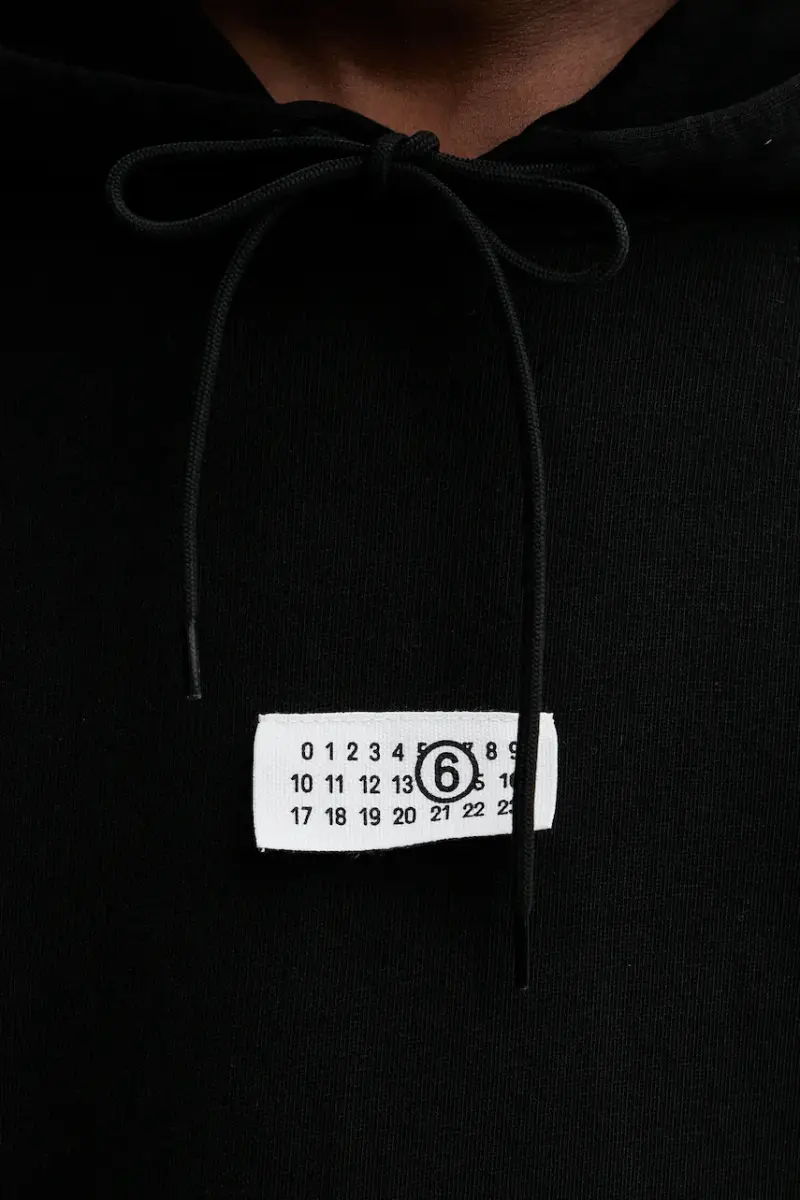 felpa in cotone x MM6 Wardro uomo colore nero con cappuccio SH0GU0033.M25025.900 miniatura 5