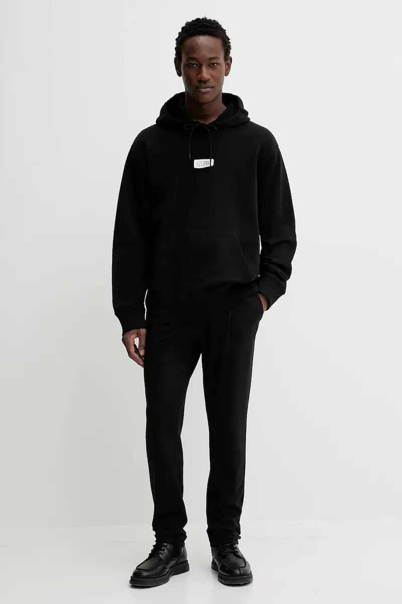 felpa in cotone x MM6 Wardro uomo colore nero con cappuccio SH0GU0033.M25025.900 miniatura 2