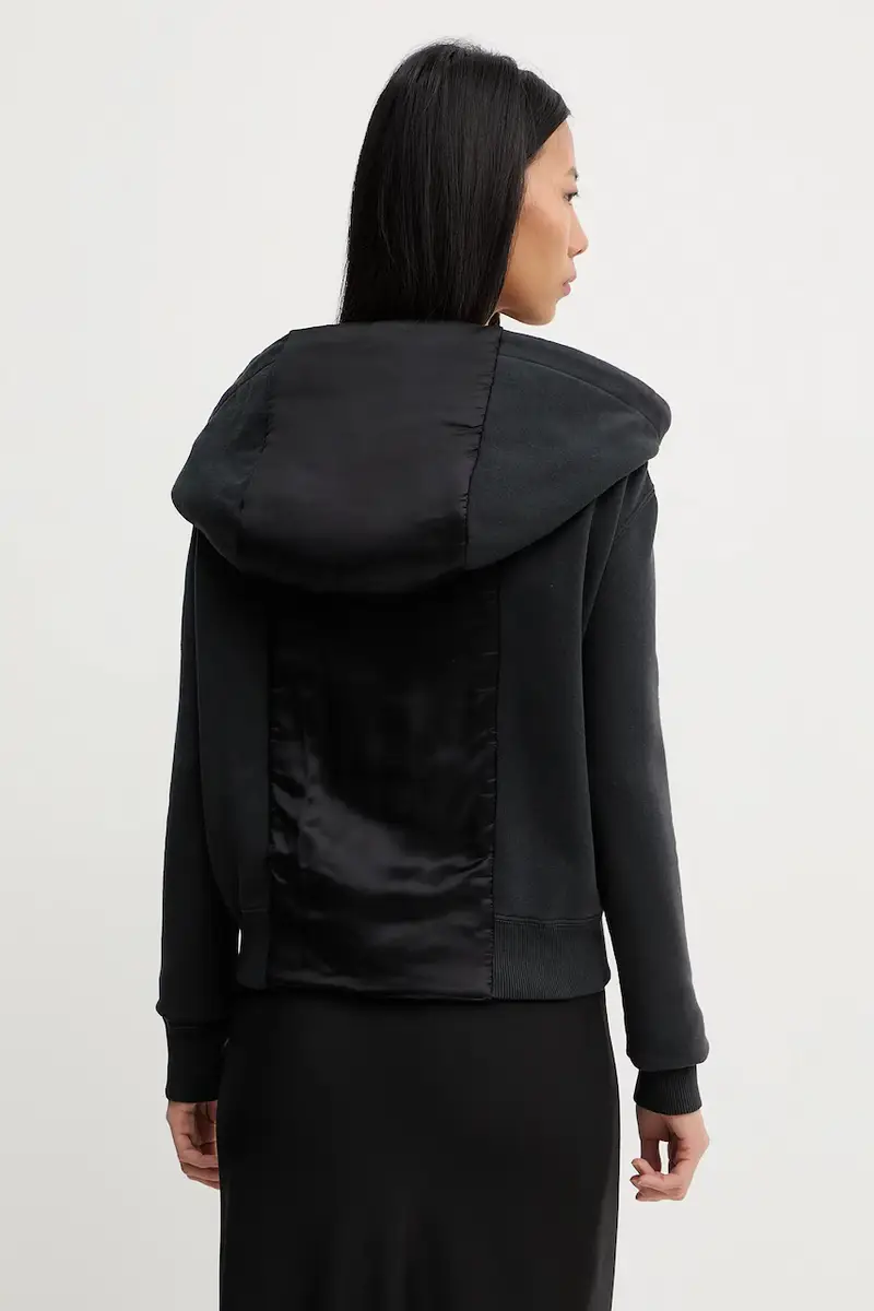 Mm6 Maison Margiela Maglia nera con cappuccio miniatura 3