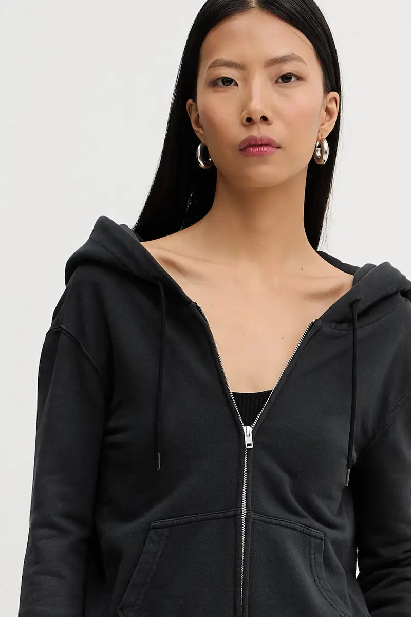 Mm6 Maison Margiela Maglia nera con cappuccio miniatura 4