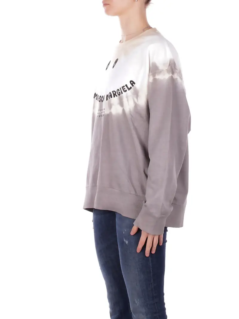 Felpa Unisex Junior MM6 MAISON MARGIELA Bianco grigio Mm6s128u miniatura 2