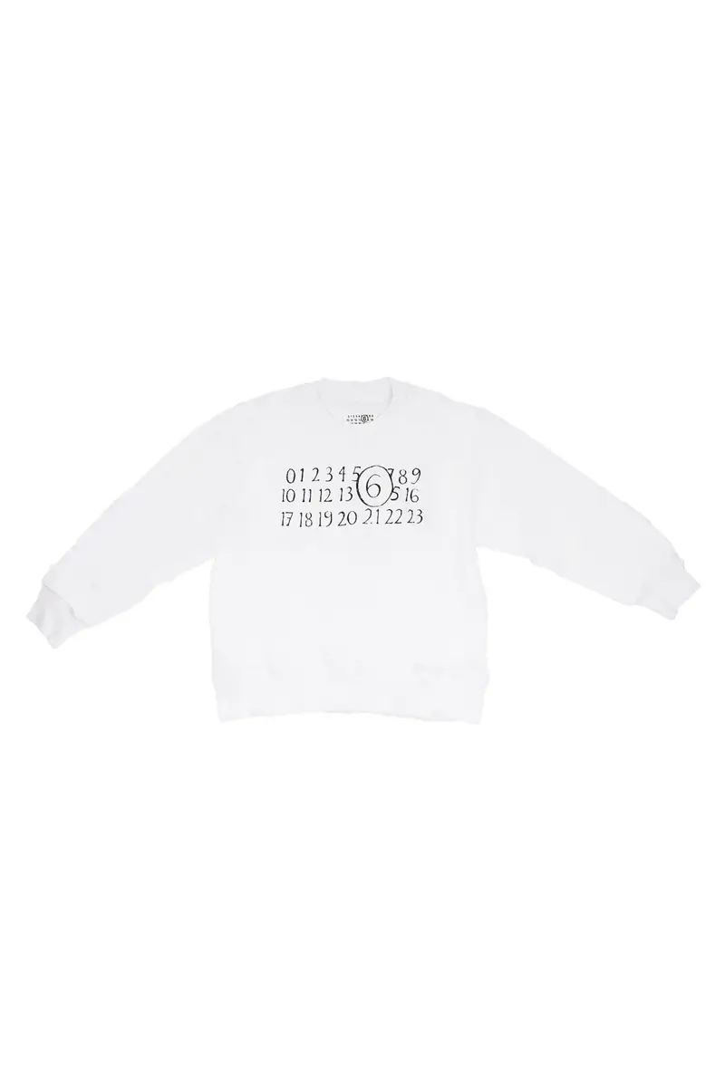 Felpa Unisex Junior MM6 MAISON MARGIELA Bianco Mm6s129u