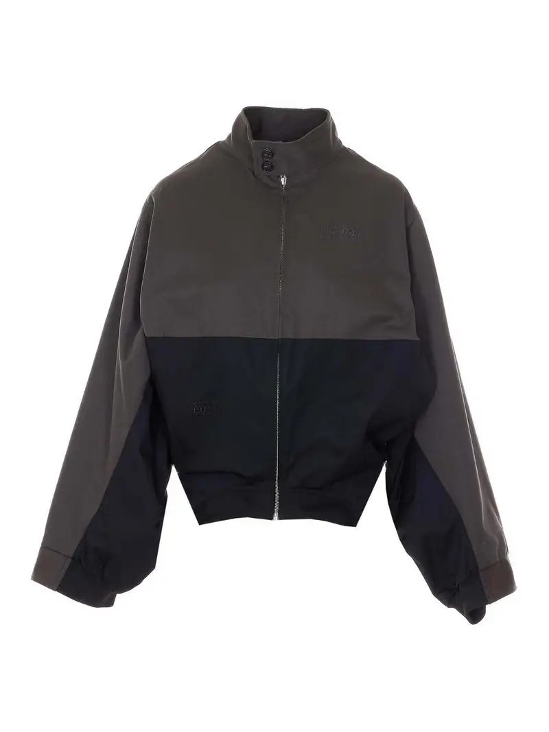 Giacca bicolore a specchio Nero