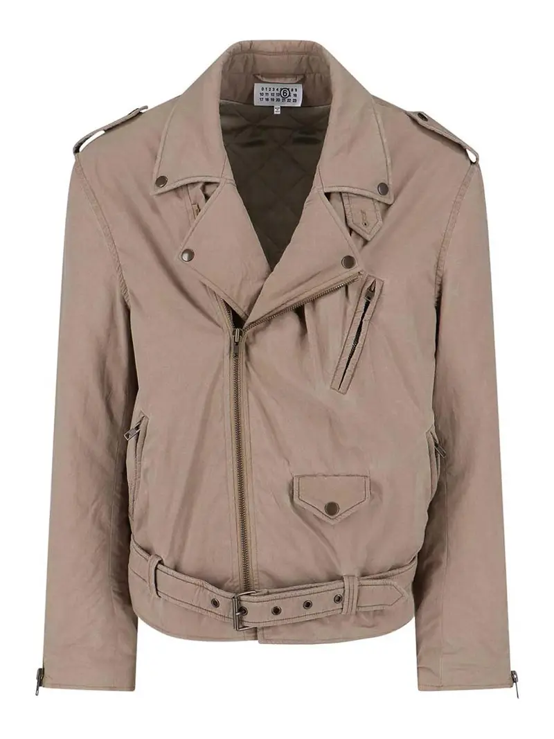 Giacca Biker Beige