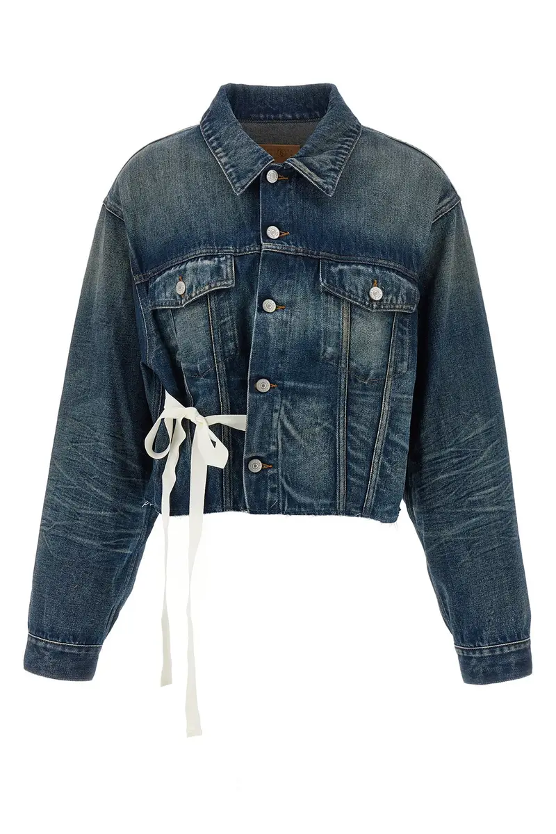 Giacca Denim Fettuccia Blu