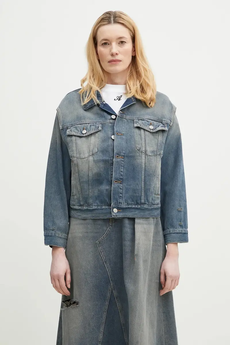 giacca di jeans colore blu S52AM0319