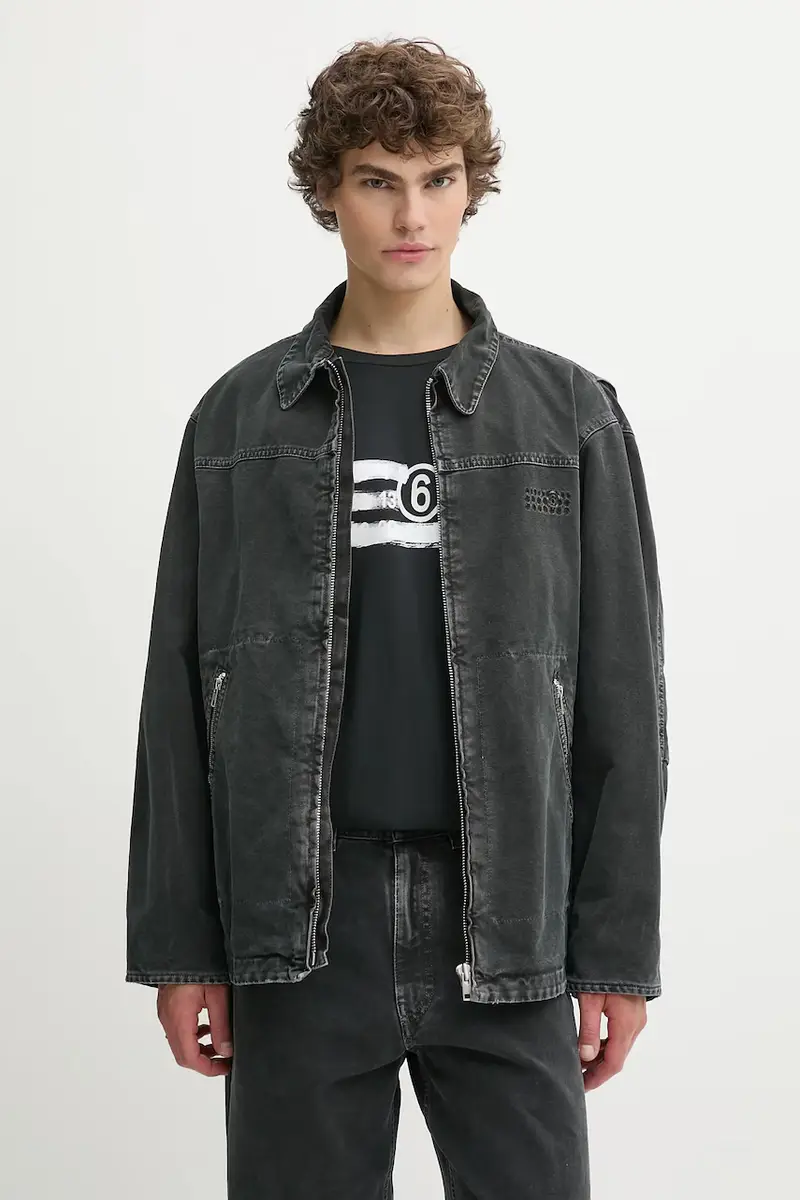 giacca di jeans colore nero SH0AM0041