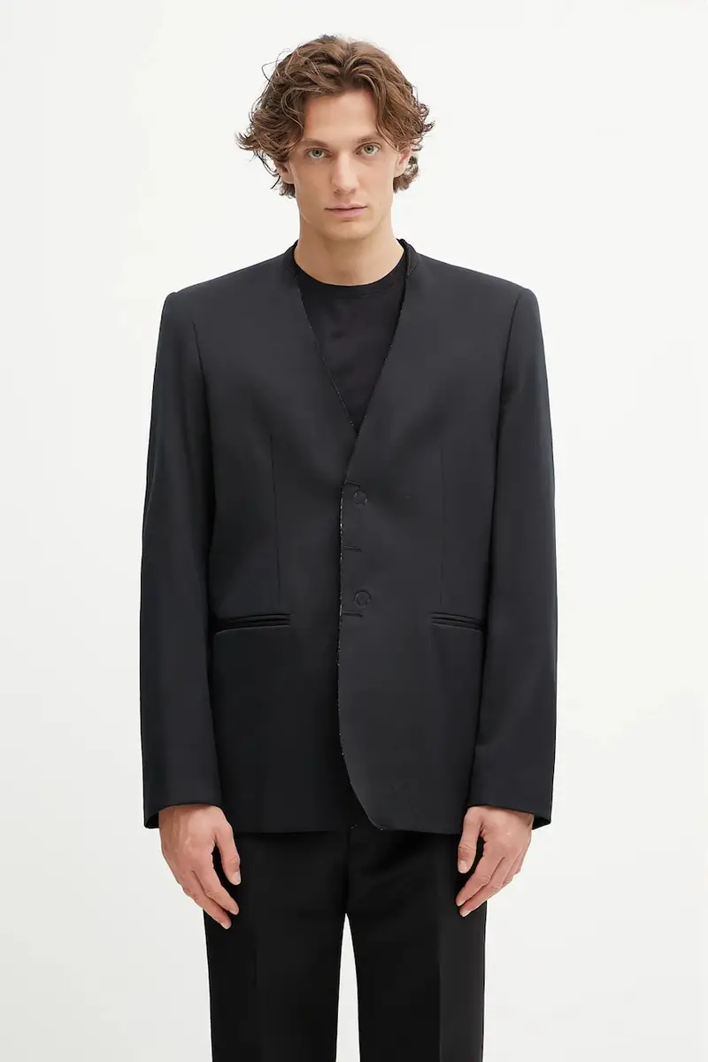 giacca in misto lana x MM6 Wardro colore nero SH0BN0007.M35153.900