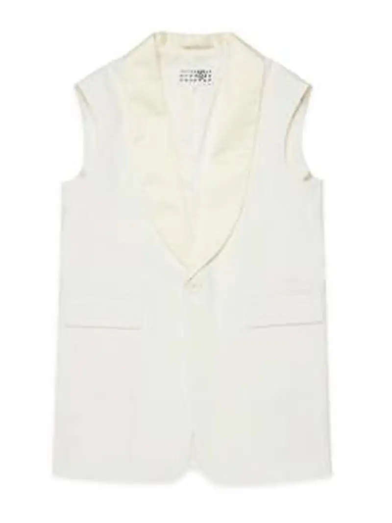 Gilet Con Logo Crema
