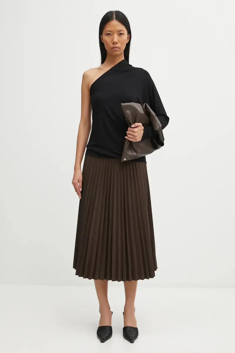 gonna colore marrone S62MA0096.M35609.143 miniatura 5