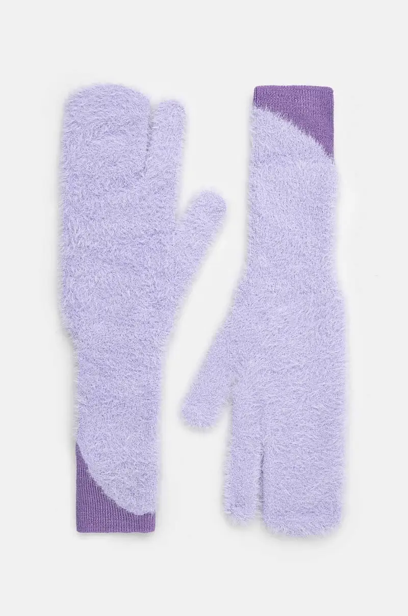guanti con aggiunta di lana colore violetto S62TS0062.M13073