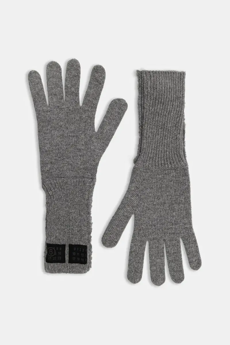 guanti con lana colore grigio S62TS0078.M13198.854