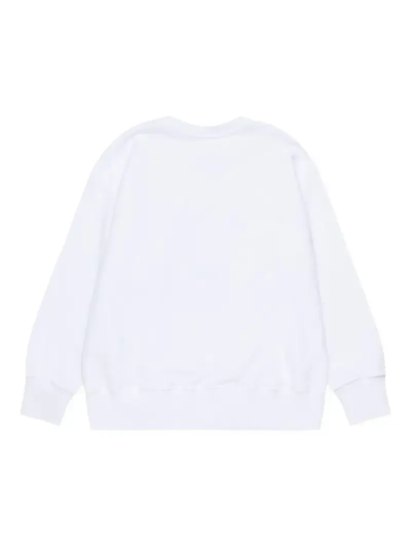 Felpa con stampa logo Bianca miniatura 2